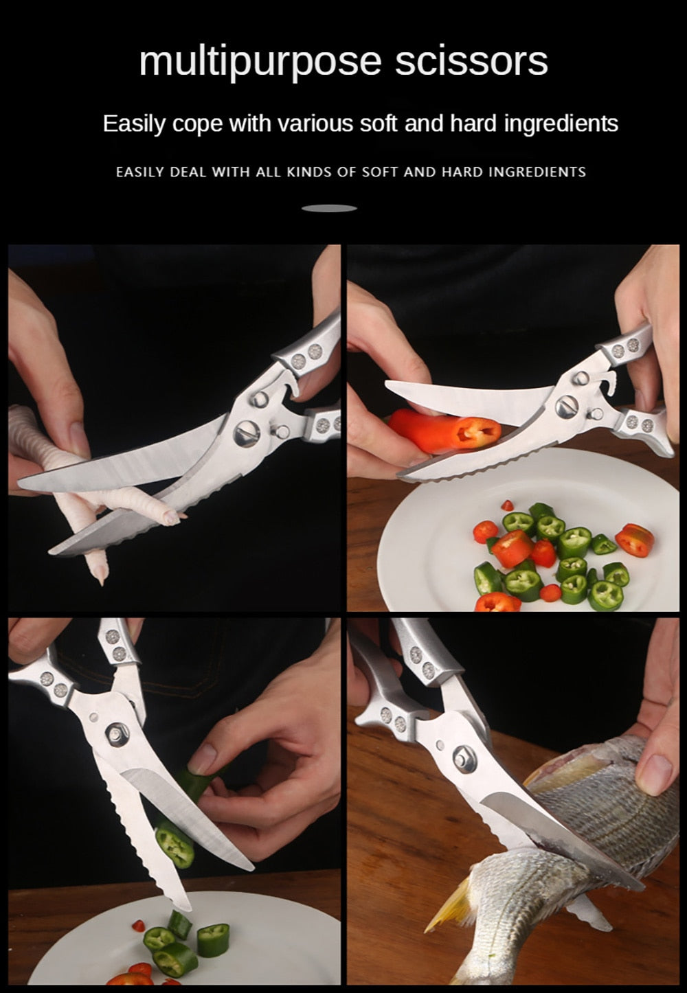 Stainless Powerful Kitchen Scissors