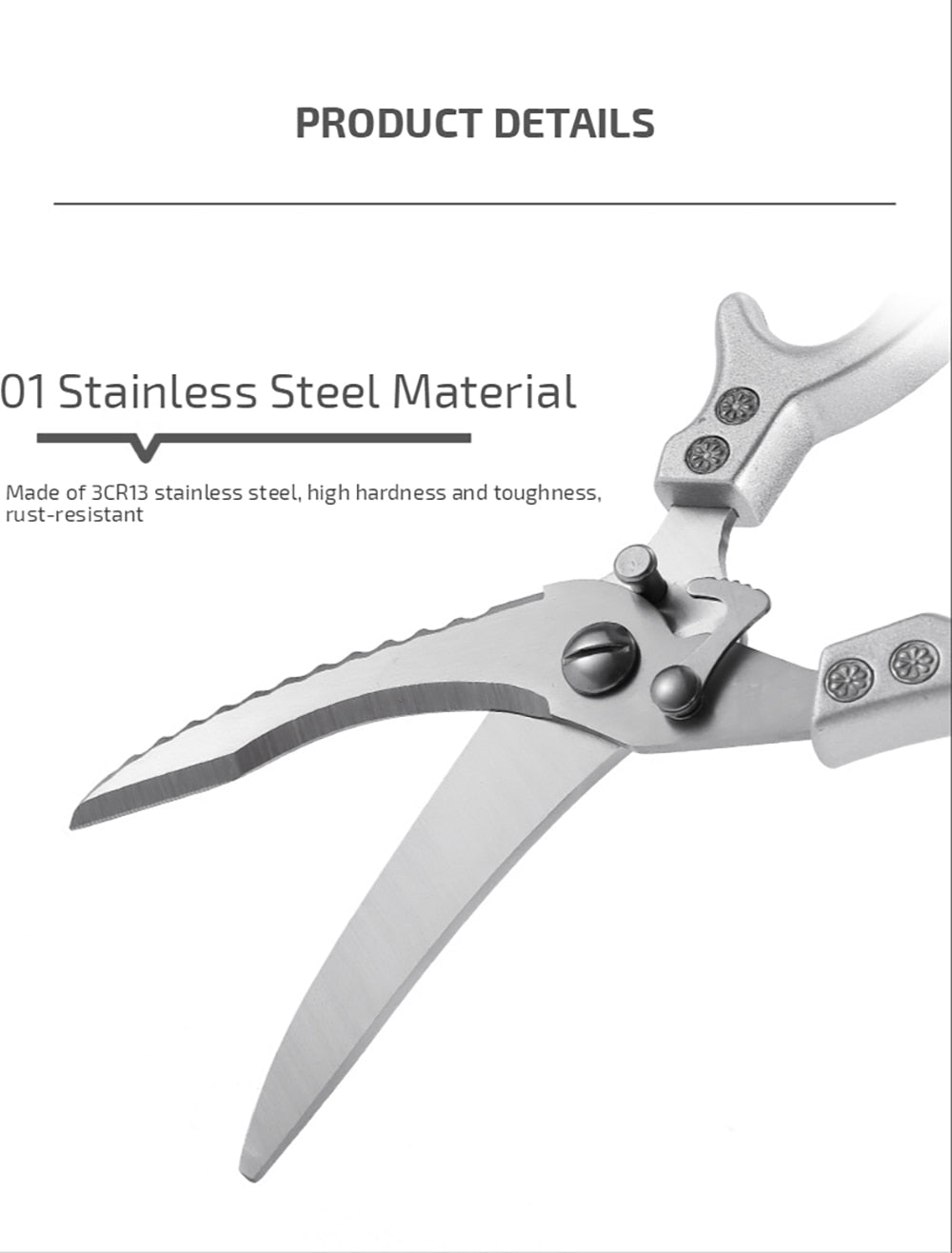 Stainless Powerful Kitchen Scissors