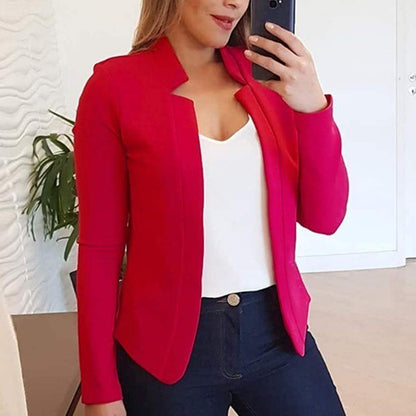 Solid Long Sleeve Blazer